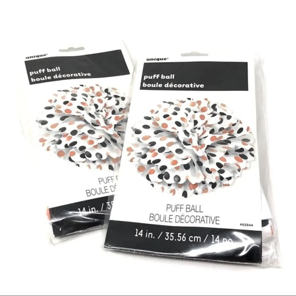🌺 Unique Party Puff Ball Celebration Decorations 2 pack 14
